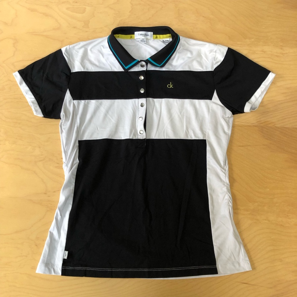Calvin Klein Golf Polo with Teal Accents